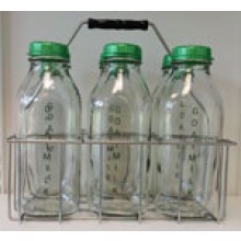 Quart Milk Bottle Carrier with Six Bottles