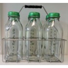 Quart Milk Bottle Carrier with Six Bottles