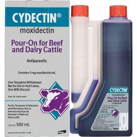 Cydectin Pour-On Wormer, 500 ml. Bottle