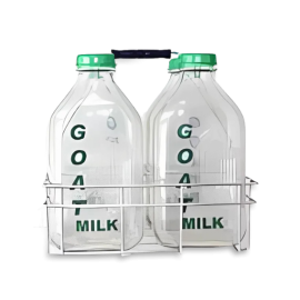 Milk Bottle Carrier with Four Milk Bottles