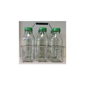 Quart Milk Bottle Carrier with Four or Six Bottles