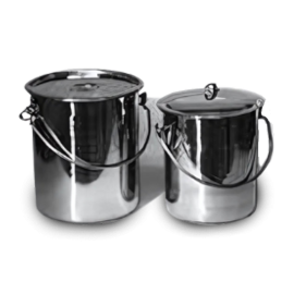 8 and 12 Quart Stainless Steel Tote Pails