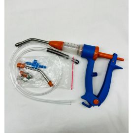 Automatic multi-use drenching syringe