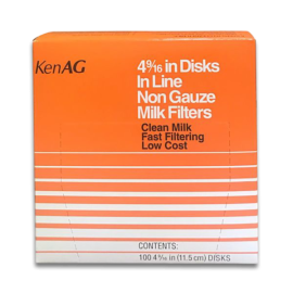 Ken-Ag Milk Filters, 4-9/16 Inch, Box of 100
